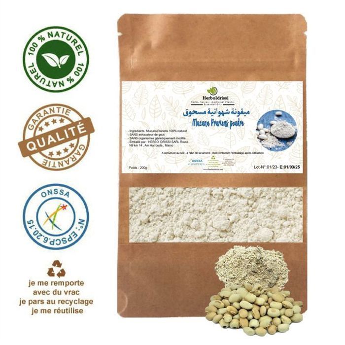 Mucuna Prurien Poudre 200G - Dopamine - Humeur - Libido