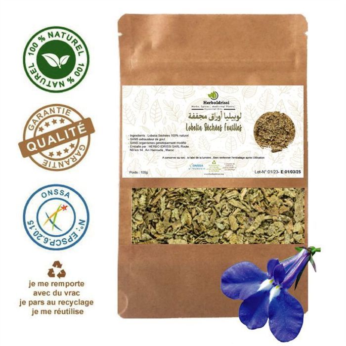 Lobelia Séchées Feuilles 200G - Ashtme - Sevrage Tabagique