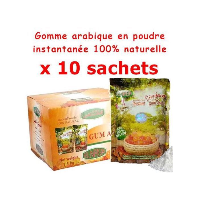 Pack 10 X 150G Gomme Arabique En Poudre - Immunité Constipation Glycémie Perte De Poids...