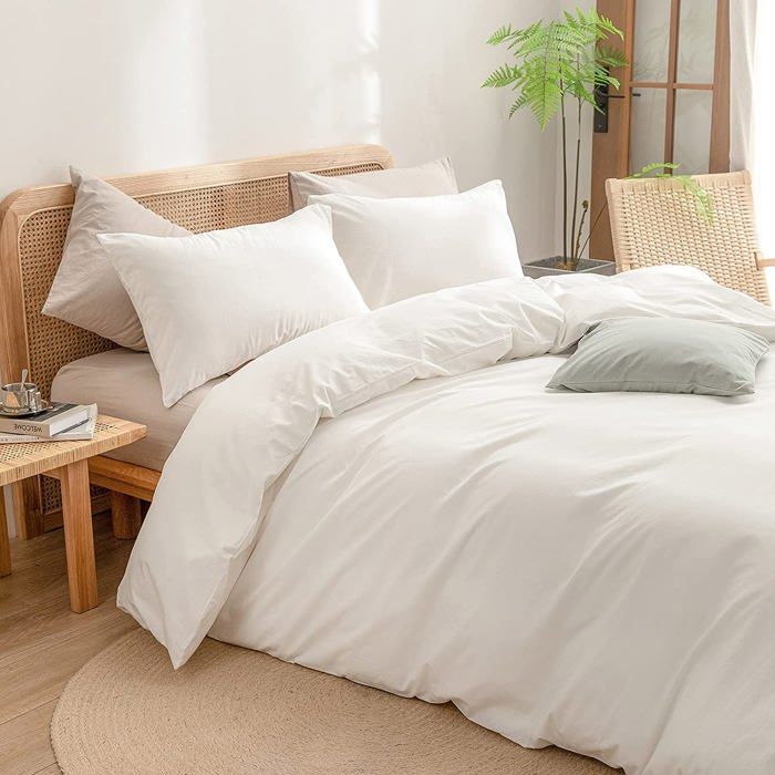Housse de couette - DWIRTY - 240x260cm - Antiallergique - 2 taies d'oreiller - Éco-responsable