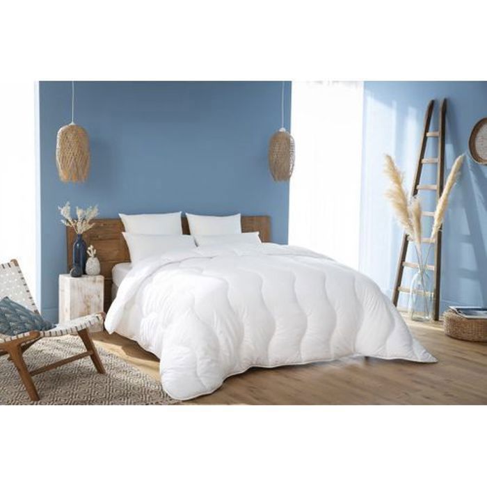 Couette  Blanche  Microfibre -  240x260 cm - 2 Places // Chaude C°++ & Antiallergique