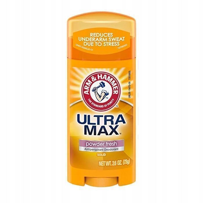 Déodorant antisudorifique solide - ARM & HAMMER - UltraMax - Poudre fraîche - 73 g - Sans sels d'aluminium