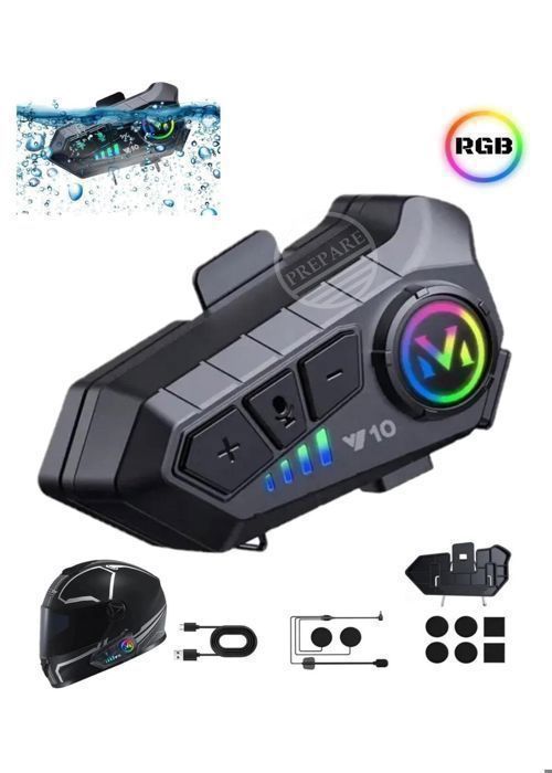 Casque moto Bluetooth 5.0 - GENERIC - Autonomie 160h - Étanche IP67 - Assistant vocal intégré