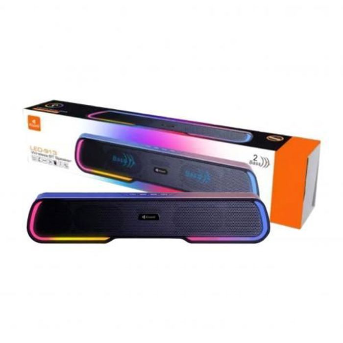 Enceinte double bass barre de son Bluetooth, haut-parleur sans fil RGB rechargeable