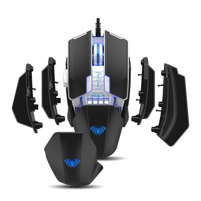 Souris pour gamer Ailes Latérales 7 Boutons poids et équilibre ajustables