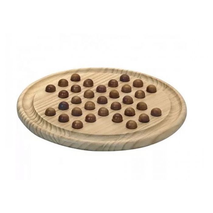 Jeu de société - JEUJURA - Solitaire en Bois - 1 joueur ou plus - Mixte - 3 ans et plus