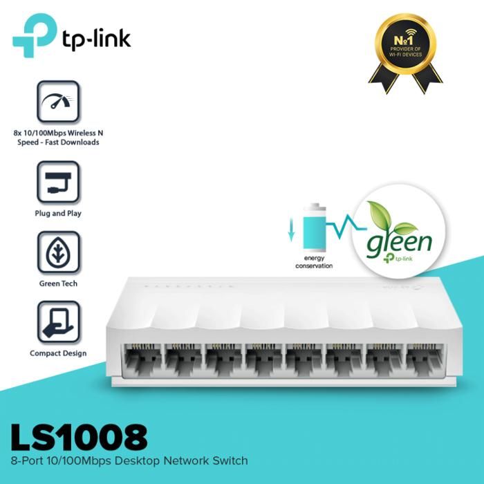 Tp-link Commutateur LS1008 8-Port 10/100Mbps Desktop Network Switch