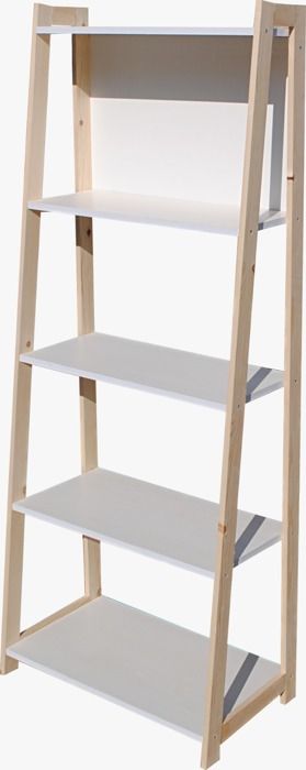 ETAGERE BIANCA INCLINE 4 NIVEAUX BOIS MASSIF:63X33X H 158 CM
