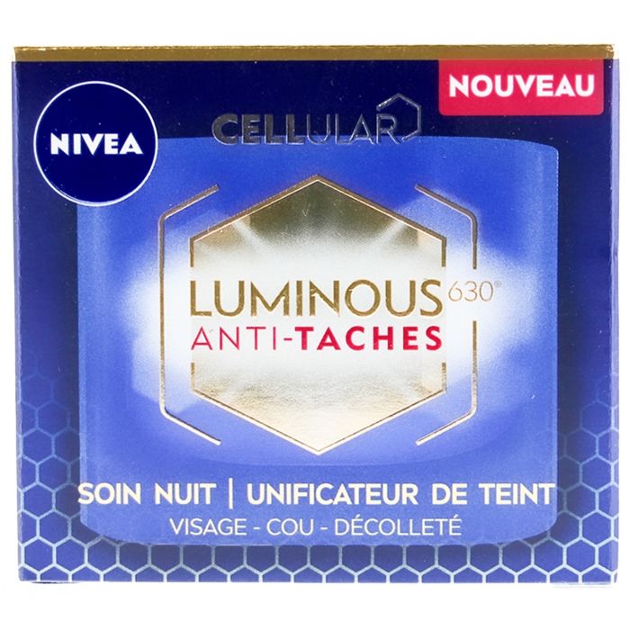 Soin de nuit - NIVEA - LUMINOUS 630 - 50ml - Anti-taches - Hydratant