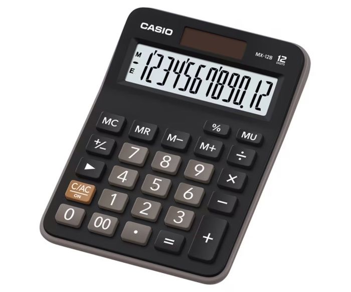 Calculatrice de bureau - CASIO - MX-12B - Solaire et piles - Ecran large - 12 chiffres