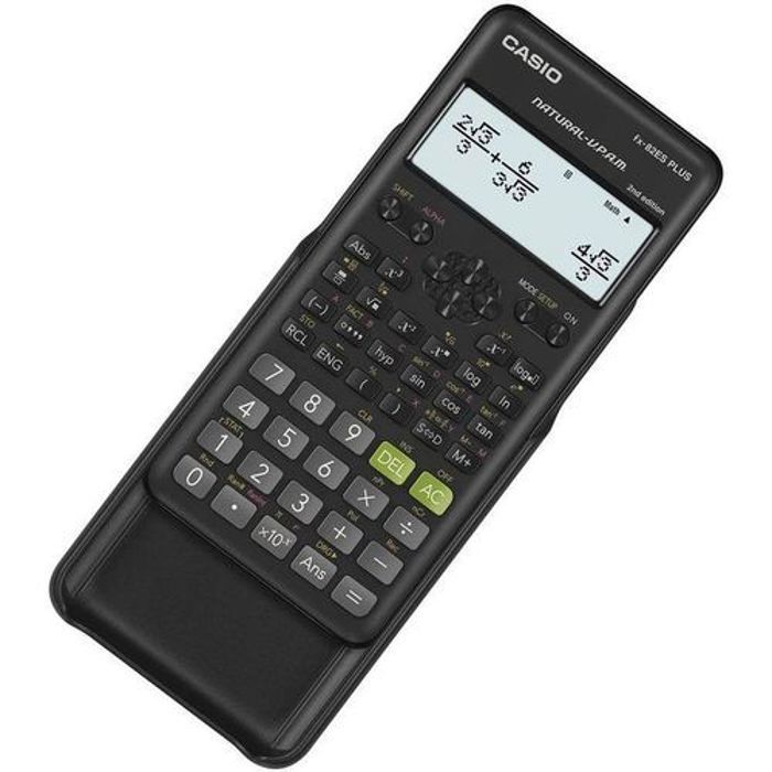 Calculatrice Scientifique - CASIO - FX-82ES Plus 2nd Edition - Écran Naturel - 252 Fonctions - Noir