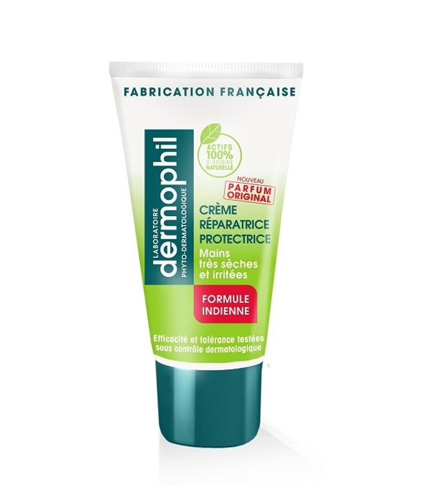 Crème Mains - DERMOPHIL - Réparatrice Protectrice - 75mL - Sans parfum - Hydratation intense