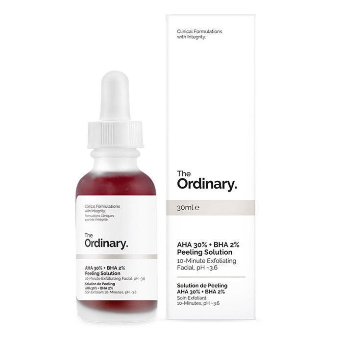 Soin Exfoliant - The Ordinary - Solution De Peeling AHA 30% + BHA 2% - 30ml - Sans parfum - Mixte
