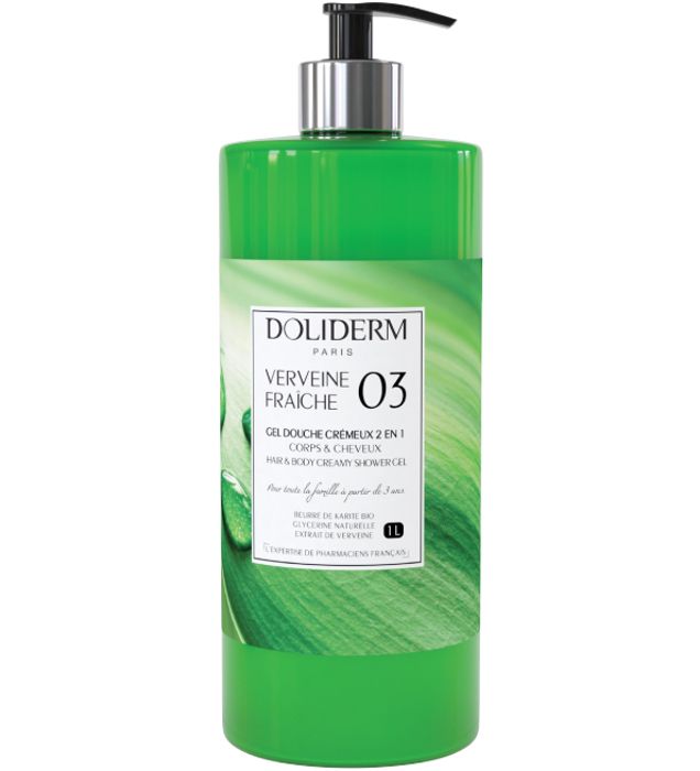 Gel Douche - Doliderm - Verveine Fraiche 03 - 1L - Hydratation - Sans alcool