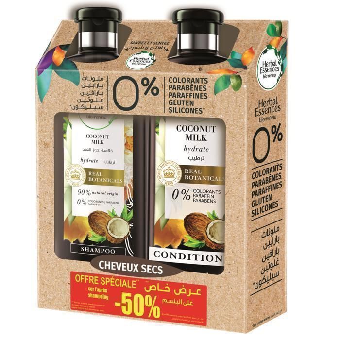 Pack Shampoing + Conditioner Coconut milk 400ml
