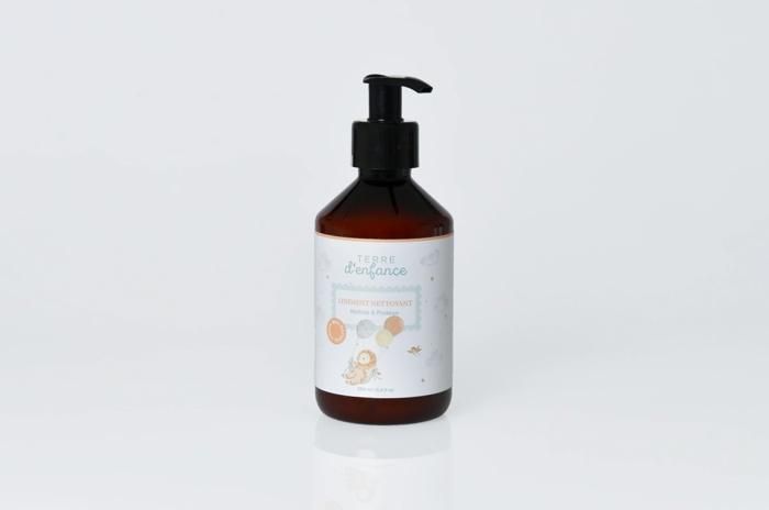 Liniment nettoyant - TERRE D'ENFANCE - 250 ml - Hypoallergénique - Huile d'olive - Cire d'abeille