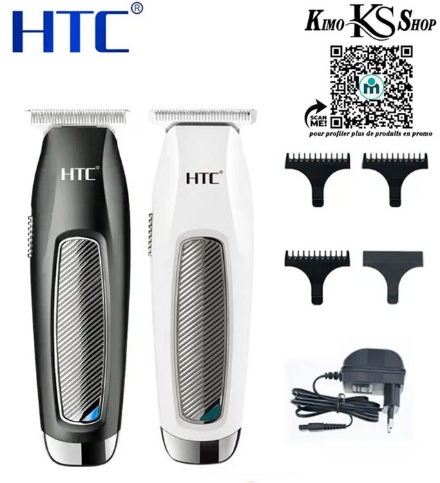 Tondeuse HTC à Cheveux électrique , rasoir rétro à huile, Rechargeable par USB sans fi pour la coupe de cheveux à la maison