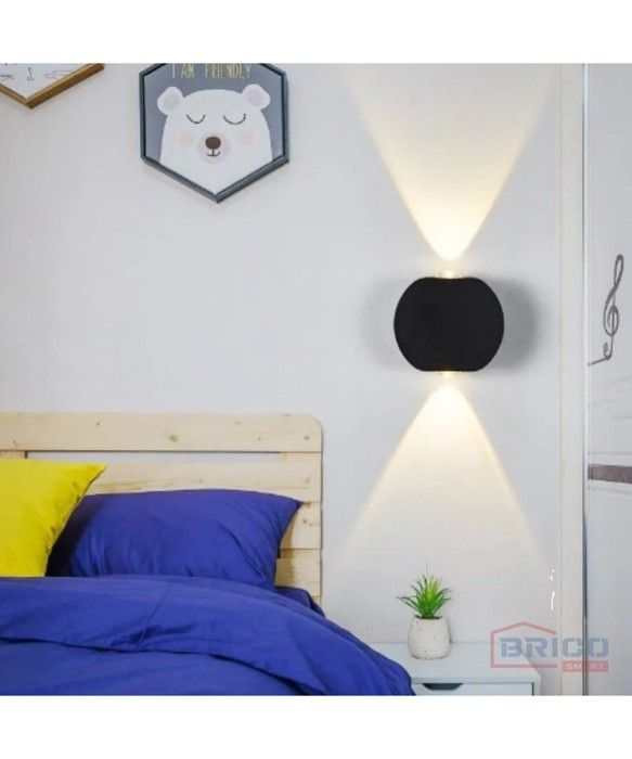 APPLIQUE MURALE LED OGLO NOIRE 2*1W 3000K IP54