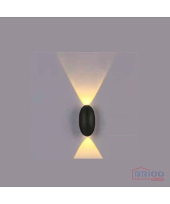 APPLIQUE MURALE LED MIZO NOIRE 2*1W 3000K IP54