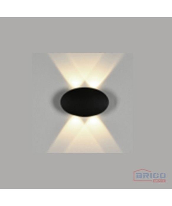 APPLIQUE MURALE LED MIZO NOIRE 4*1W 4000K IP54
