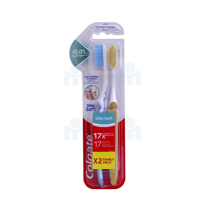Brosse à dents slim soft 1+1 gratuit - COLGATE