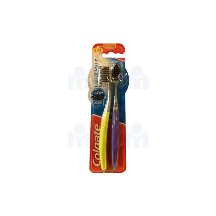 Brosse à dents charbon de bois haute densité souple x2 - COLGATE