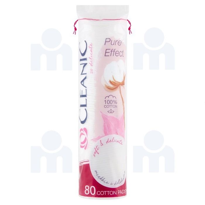 Coton Disques à Démaquiller Pure Effect 80 pcs - Cleanic - Couleur Aléatoire