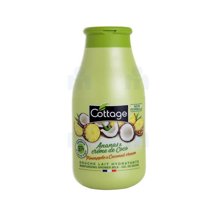 Douche lait hydratante ananas et crème de coco 250ml - COTTAGE