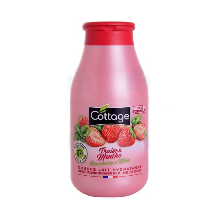 Douche lait hydratante fraise et menthe 250ml - COTTAGE