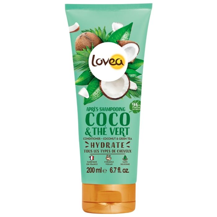 Après-Shampooing - Lovea - Coco & Thé Vert - Hydratant - Démêlant - 200 ml