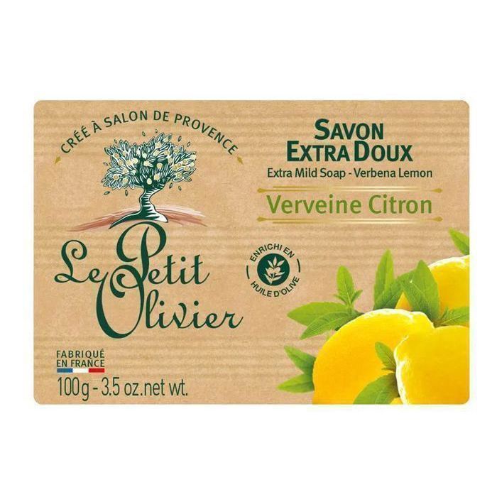 Le Petit Olivier Savons Extra Doux Verveine Citron 100g
