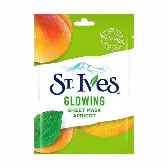 Masque en feuille - St.Ives - Abricot - Vegan - Tous types de peau - Éclat frais