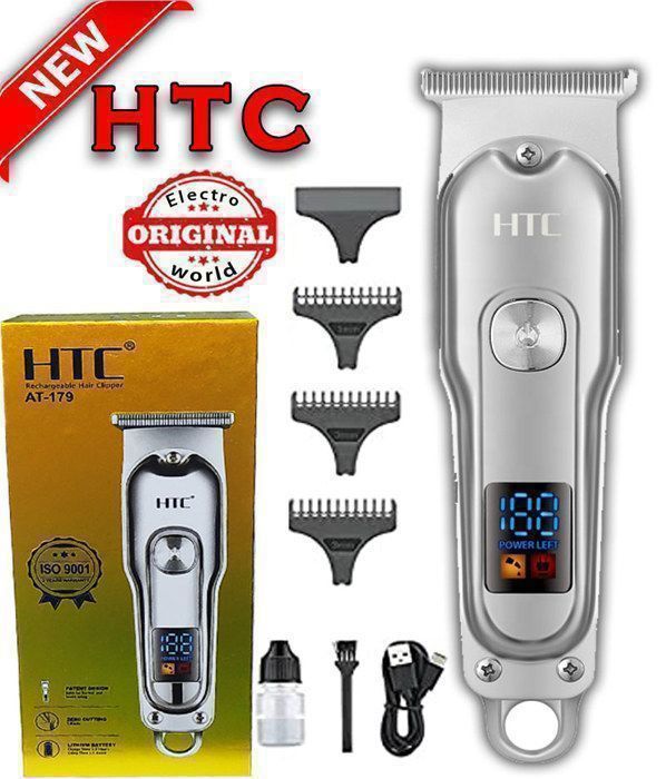 Tondeuse - HTC - AT-179 - Lames inox - Autonomie 90 min - Design ergonomique