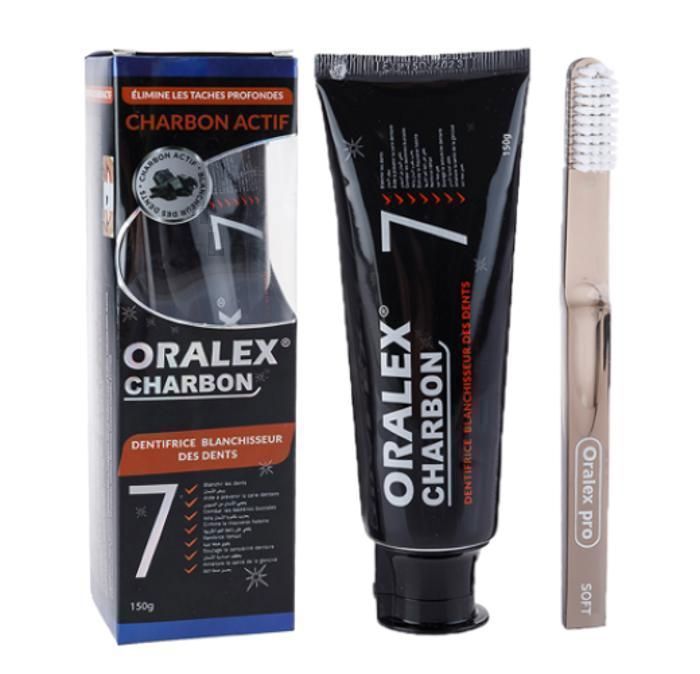 ORALEX CHARBON DENTIFRICE BLANCHEUR + BROSSE A DENT