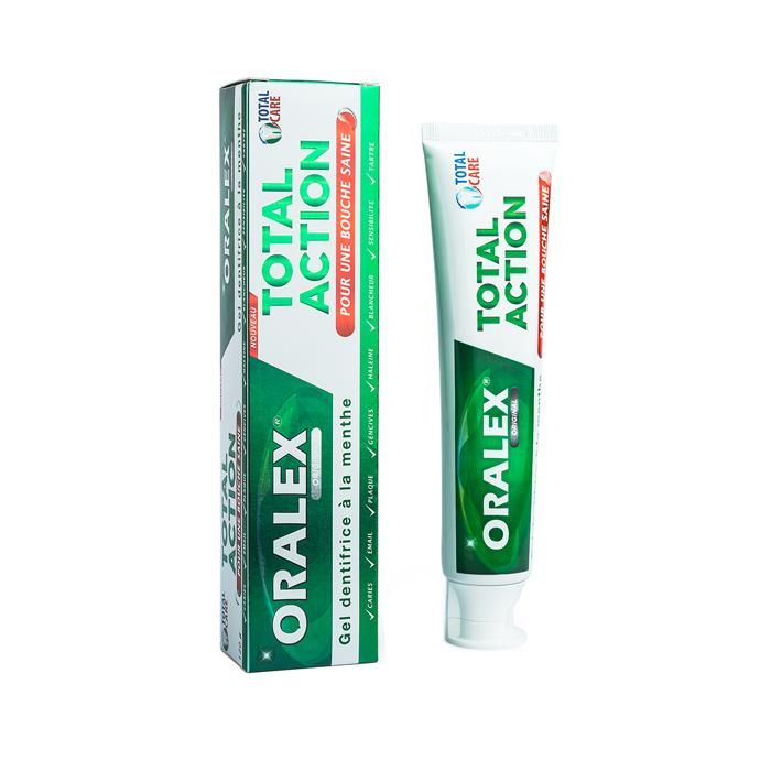 Dentifrice - ORALEX - Total Action - 120g - Sans alcool - Mixte