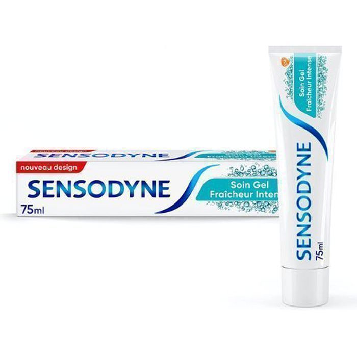 DENTIFRICE - SENSODYNE - GEL FRAÎCHEUR INTENSE - 75ML - SANS PARABÈNE - DENTS SENSIBLES