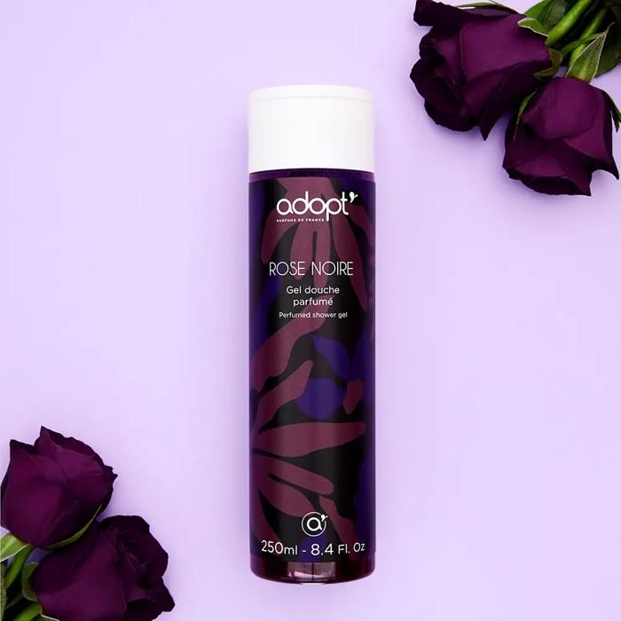 Gel Douche - ADOPT - Rose Noire - 250ml - Parfumée - Formule Moussante - Pour Femme