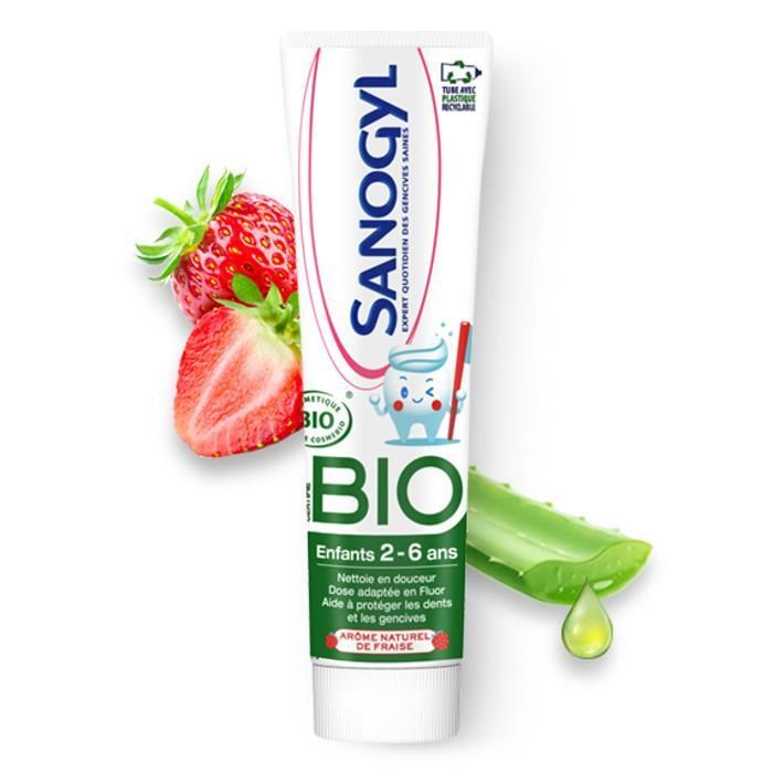 DENTIFRICE ENFANTS - SANOGYL - BIO - 50 ML - SANS CONSERVATEUR - FORMULE DOUCE
