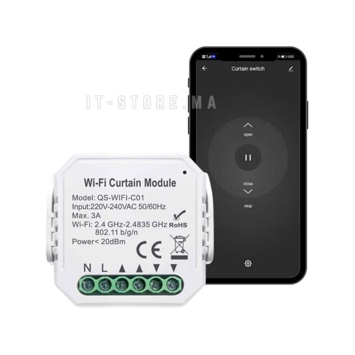 Module de commande Wi-Fi - IT STORE - Volets roulants et stores - Blanc - Electrique - Sans fil