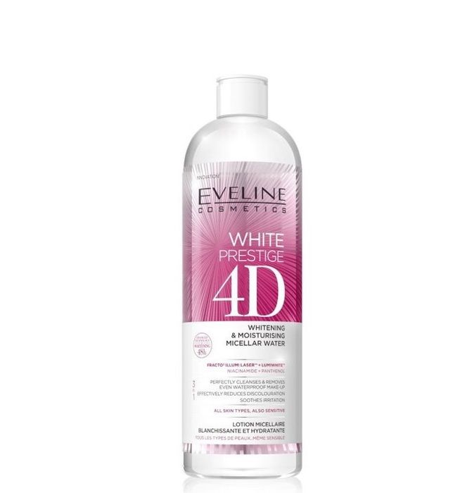 Eveline Cosmetics White Prestige 4D Lotion Micellaire Blanchissante et Hydratante - 400ml