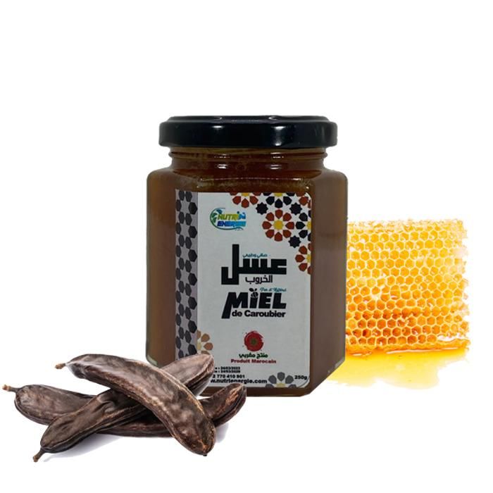 Miel de Caroubier 100 % Pure et Naturelle - 250g - NUTRIENERGIE