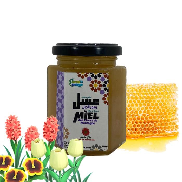 Miel des Fleurs de Montagne (Fleures Sauvages) 100 % Pure et Naturelle - 250g - NUTRIENERGIE