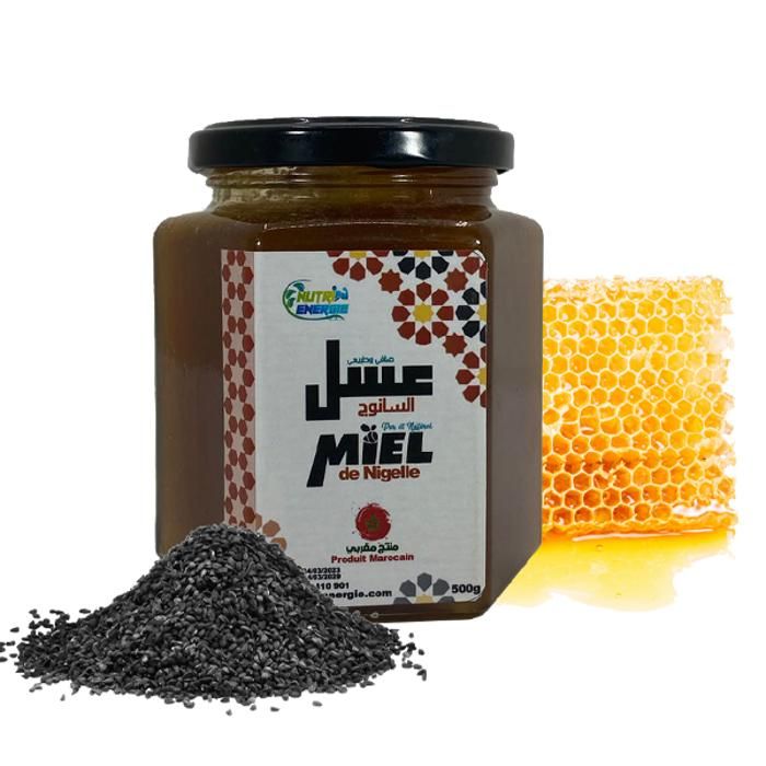 Miel de Nigelle 100 % Pure et Naturelle - 500g- NUTRIENERGIE