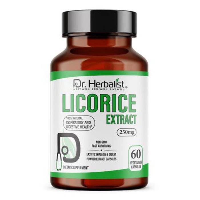 REGLISSE 60 Capsules de 250mg , Respiration - Foie - Digestion