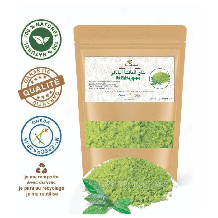 Thé Matcha Japan . Antioxydant, Concentration, Minceur 200G