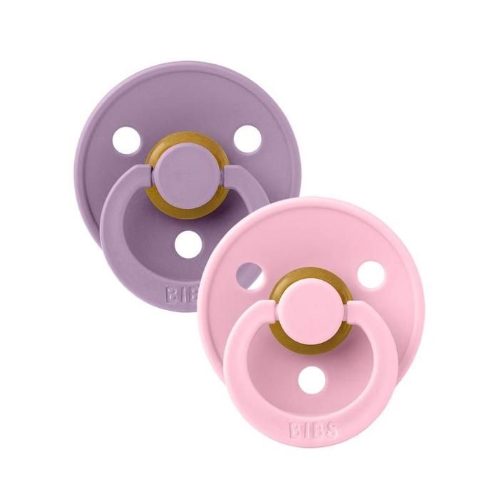 Set de 2 sucettes lavender baby/ pink 0-6 mois