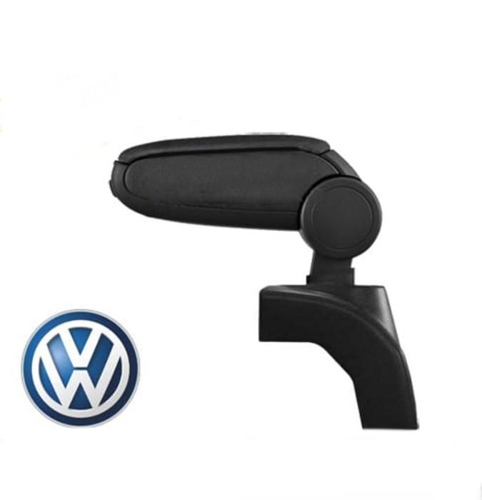 Accoudoir sur mesure - Volkswagen Golf 5 - Noir - Rembourré - Boîte de rangement intégrée