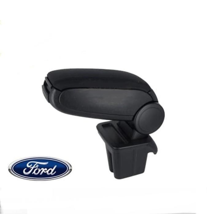 Accoudoir sur mesure - Ford Focus 3 2015 - Noir - Rembourré - Boîte de rangement intégrée