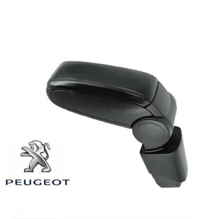 Accoudoir sur mesure - Peugeot 207 2009 - Noir - Rembourré - Boîte de rangement intégrée