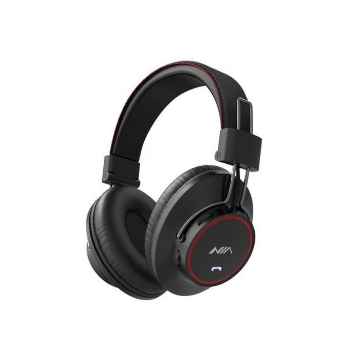 Nia Casque Bluetooth sans fil Écouteurs de musique pliables 3.5mm AUX IN